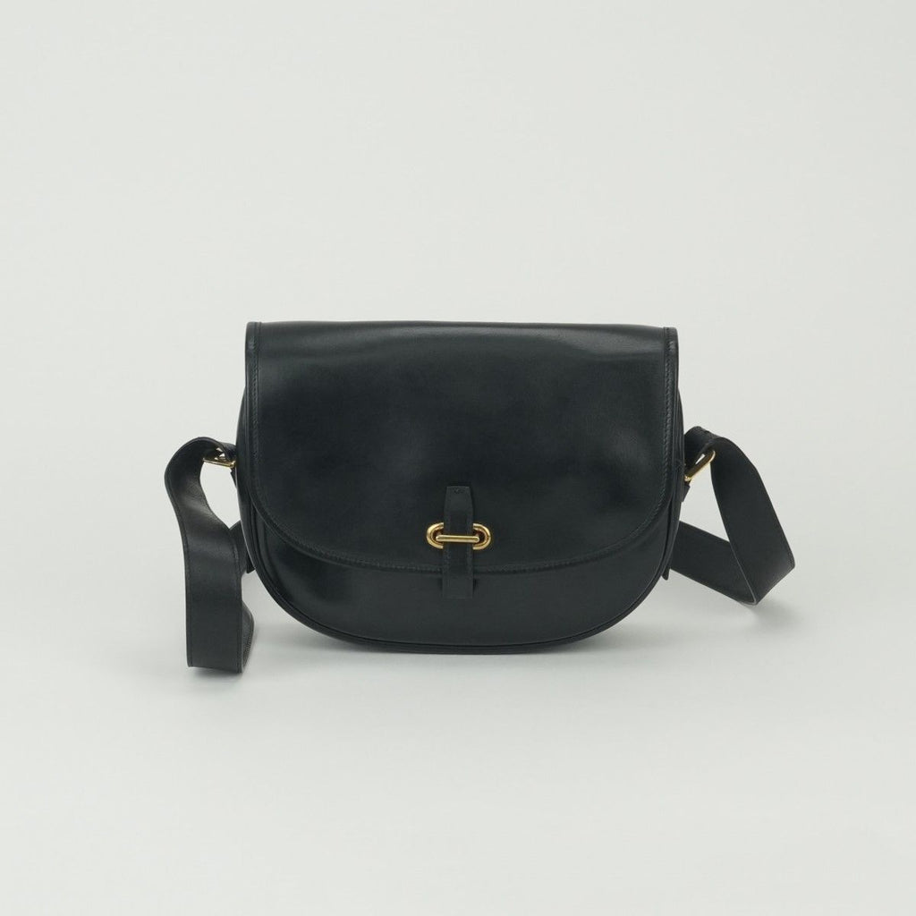 Hermes Bardo Golf Shoulder Bag Box Calf Noir Black Gold