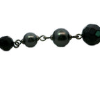 Chanel Costume Pearl CC Logo Long Necklace Pendant Alloy Black — view 3