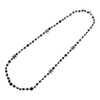 Chanel Costume Pearl CC Logo Long Necklace Pendant Alloy Black — view 5