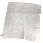 Chanel Shawl Sequins Large CC Logo Silk Cashmere Ivory Scarf — view 2