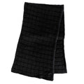 Chanel Scarf Check Knit CC Logo Cashmere Silk Polyamide Black