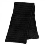 Chanel Scarf Check Knit CC Logo Cashmere Silk Polyamide Black — view 2