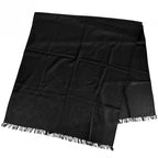 Hermes Shawl New Libris Large Cashmere Silk Black Scarf — view 2