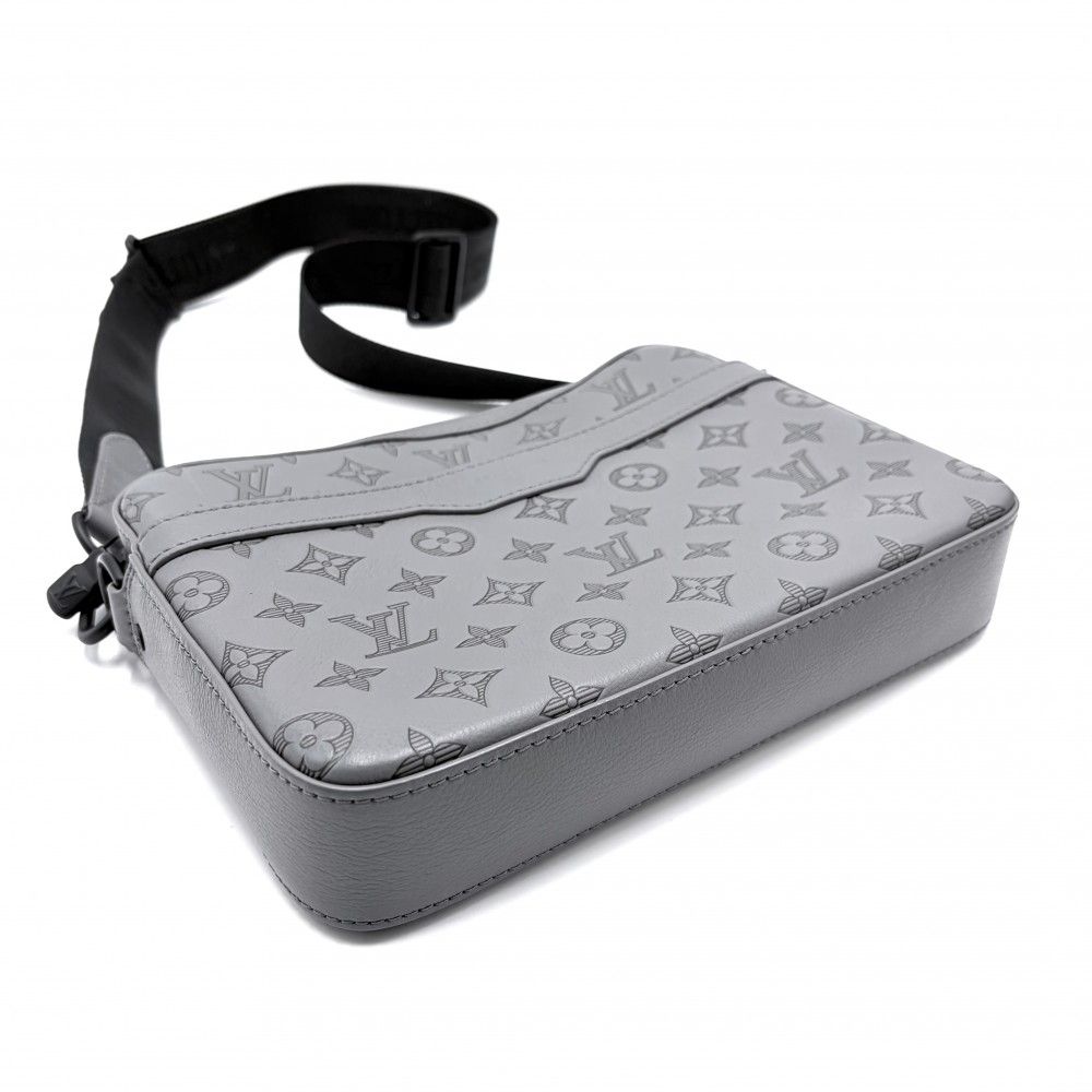 Louis Vuitton Shoulder Bag Monogram Shadow Trio Messenger Crossbody Anthracite — view 3