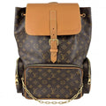 Louis Vuitton Backpack Trio Monogram Canvas Brown Gold