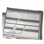 Hermes Large Plaid Jacquard Horse Hose Wool Gray Shoulder Bag — view 4