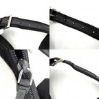 Prada Belt Bag Shoulder Crossbody Triangle Logo Re-Nylon Leather Black Silver — view 8