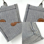Celine 2-Way Triomphe Small Cabas Thais Shoulder Bag Crossbody Stripe Tote — view 6
