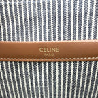Celine 2-Way Triomphe Small Cabas Thais Shoulder Bag Crossbody Stripe Tote — view 5