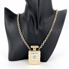 Chanel Necklace Perfume Motif CC Logo Long N°5 Gold Plated — view 3