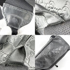 Gucci Backpack Guccissima Black Silver — view 7