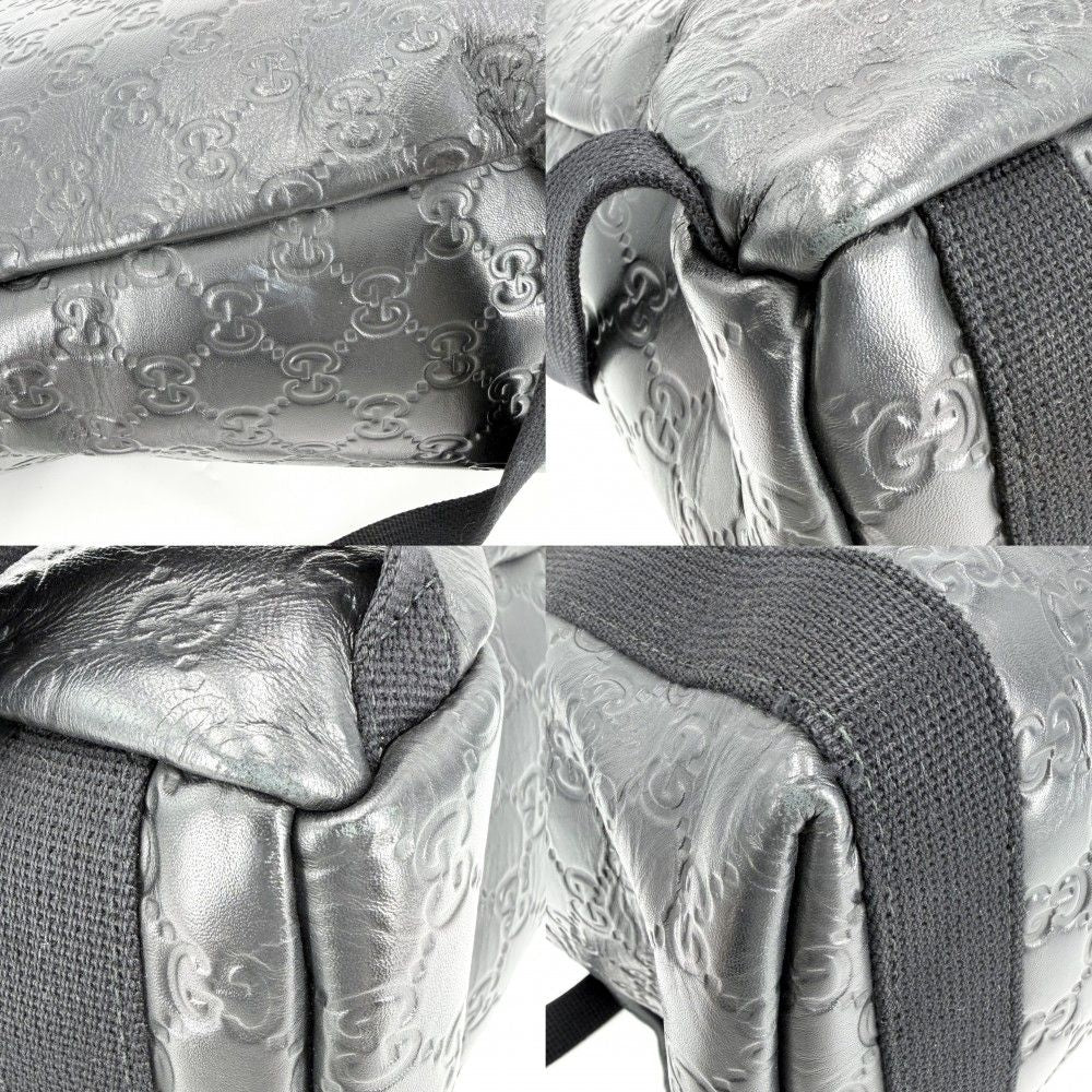 Gucci Backpack Guccissima Black Silver — view 8