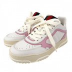 Gucci Sneakers Reweb Low Cut Shoes 35.5 Leather White Pink