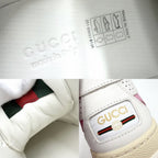 Gucci Sneakers Reweb Low Cut Shoes 35.5 Leather White Pink — view 6