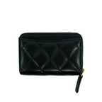 Chanel Quilted CC Logo Lambskin Leather Coin Case Black — view 2