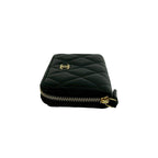 Chanel Quilted CC Logo Lambskin Leather Coin Case Black — view 4