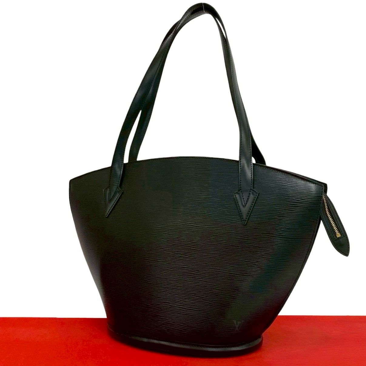 Louis Vuitton Saint Jacques Shopping Epi Leather Tote Shoulder Bag Black