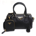 Prada Saffiano Luxe 2-Way Shoulder Bag Black