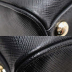 Prada Saffiano Luxe 2-Way Shoulder Bag Black — view 9