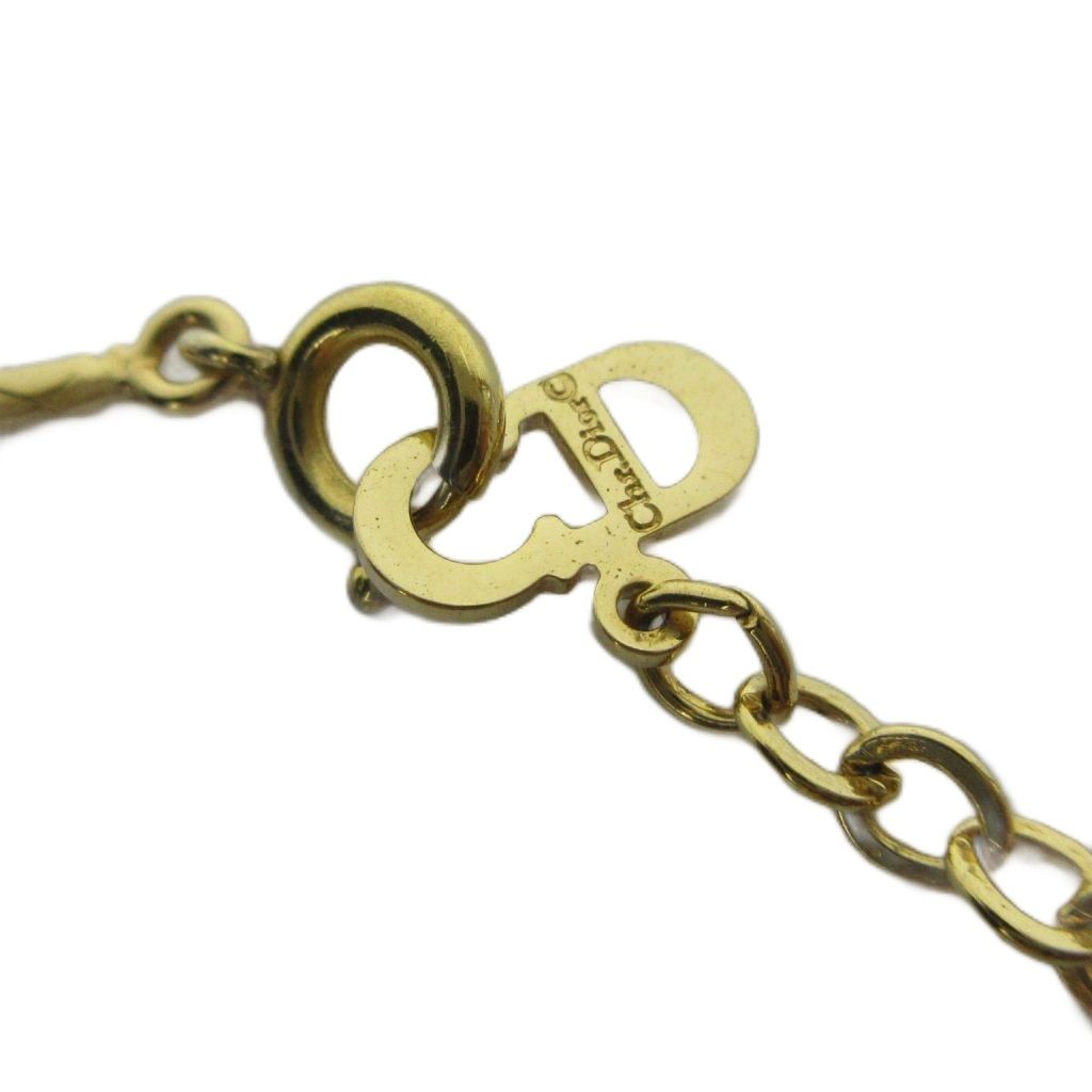 Dior Necklace Rhinestone Faux Pearl Gold — view 5