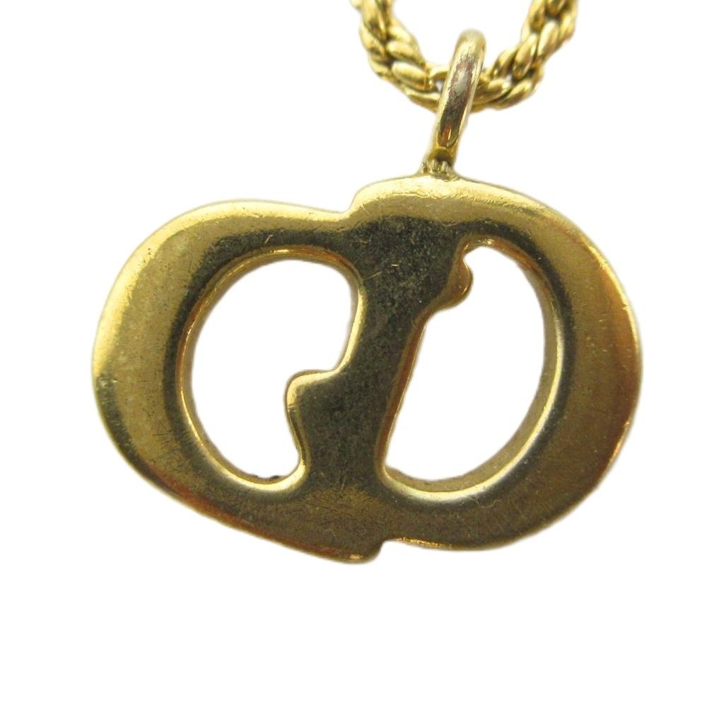 Dior Necklace Pendant Logo Gold — view 2