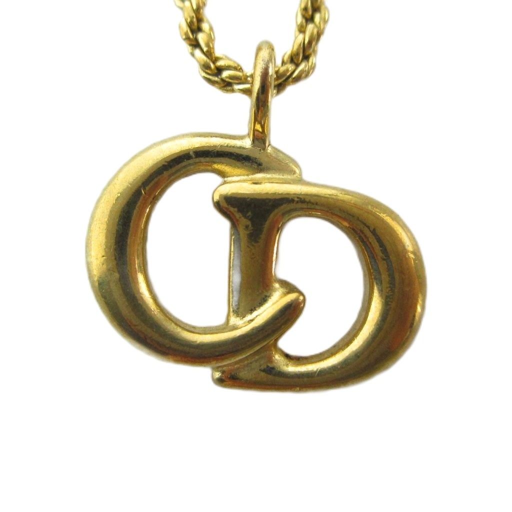 Dior Necklace Pendant Logo Gold