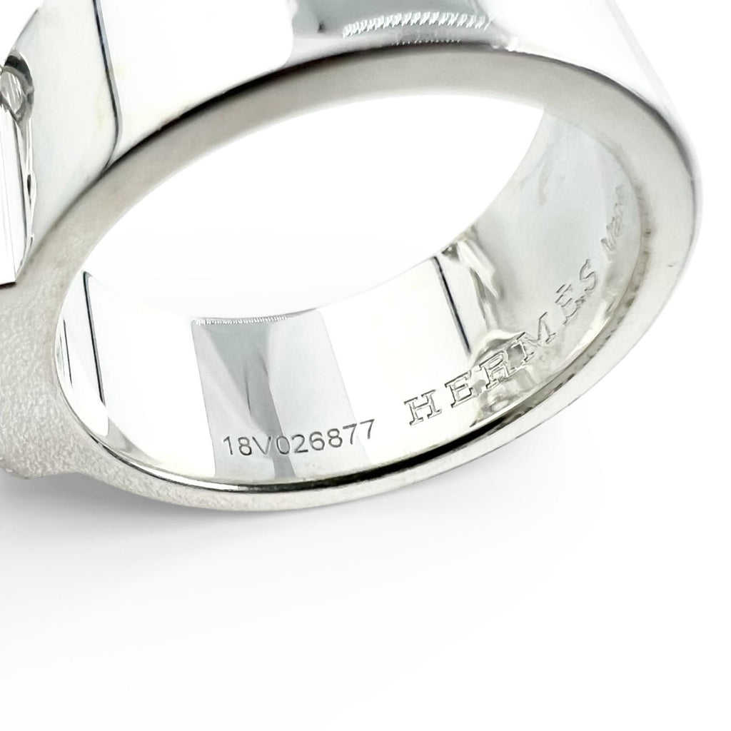 Hermes Alpha Kelly Double Ring Silver 51 To Japanese Rhinoceros