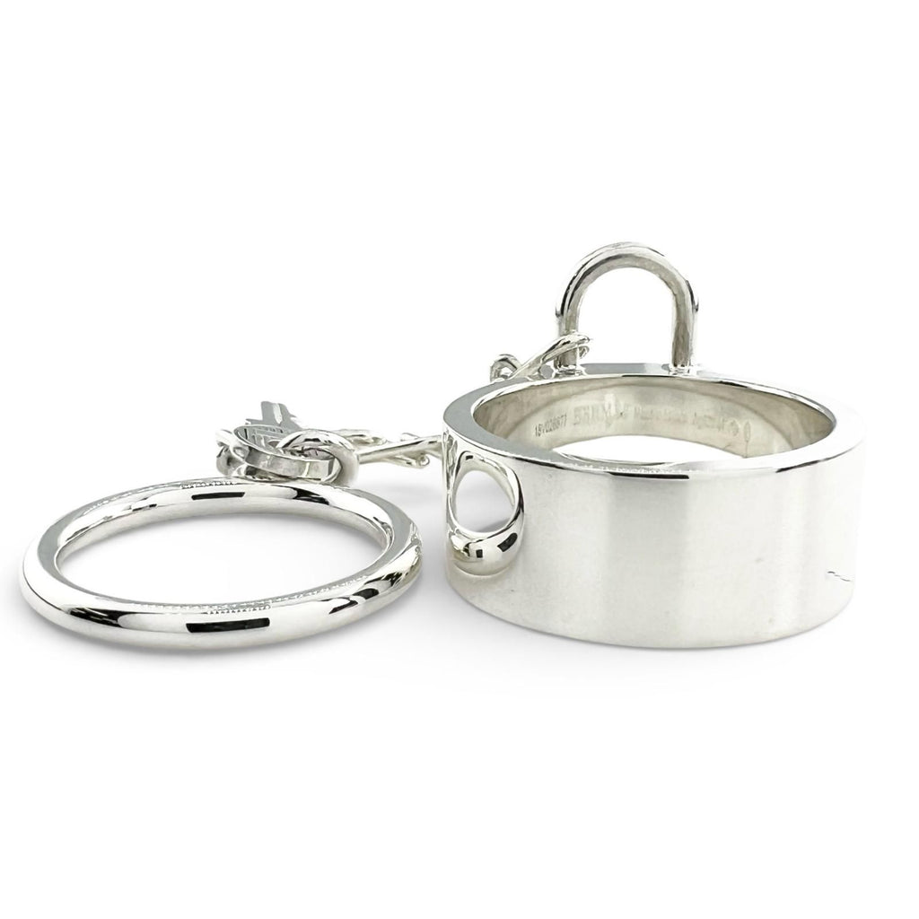 Hermes Alpha Kelly Double Ring Silver 51 To Japanese Rhinoceros