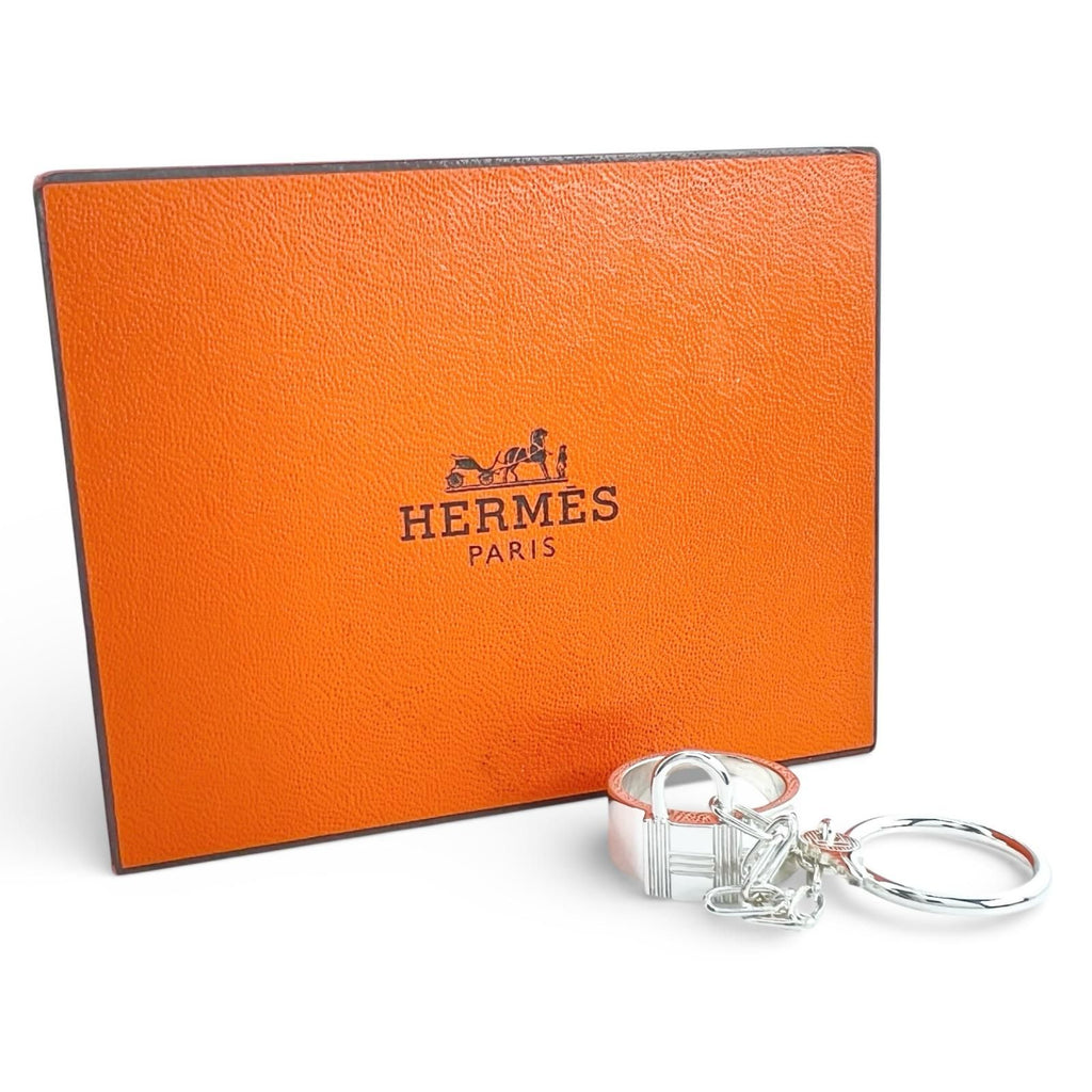 Hermes Alpha Kelly Double Ring Silver 51 To Japanese Rhinoceros
