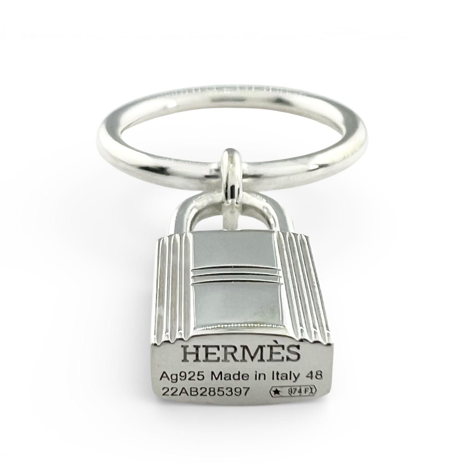 Hermes Amulet Cadena Ring Silver