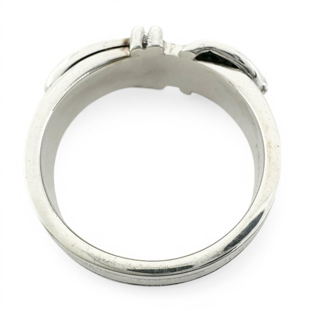 Hermes Vintage Ceinture Ring Silver