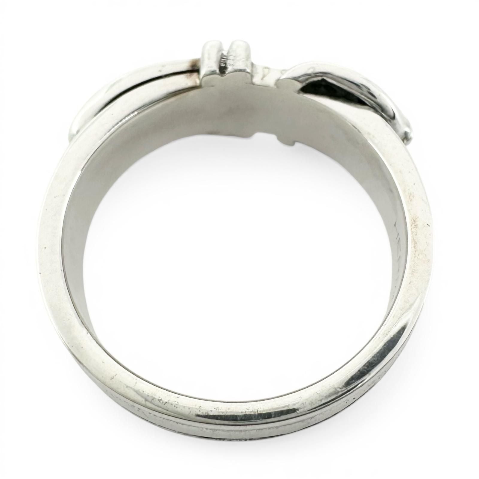 Hermes Vintage Ceinture Ring Silver