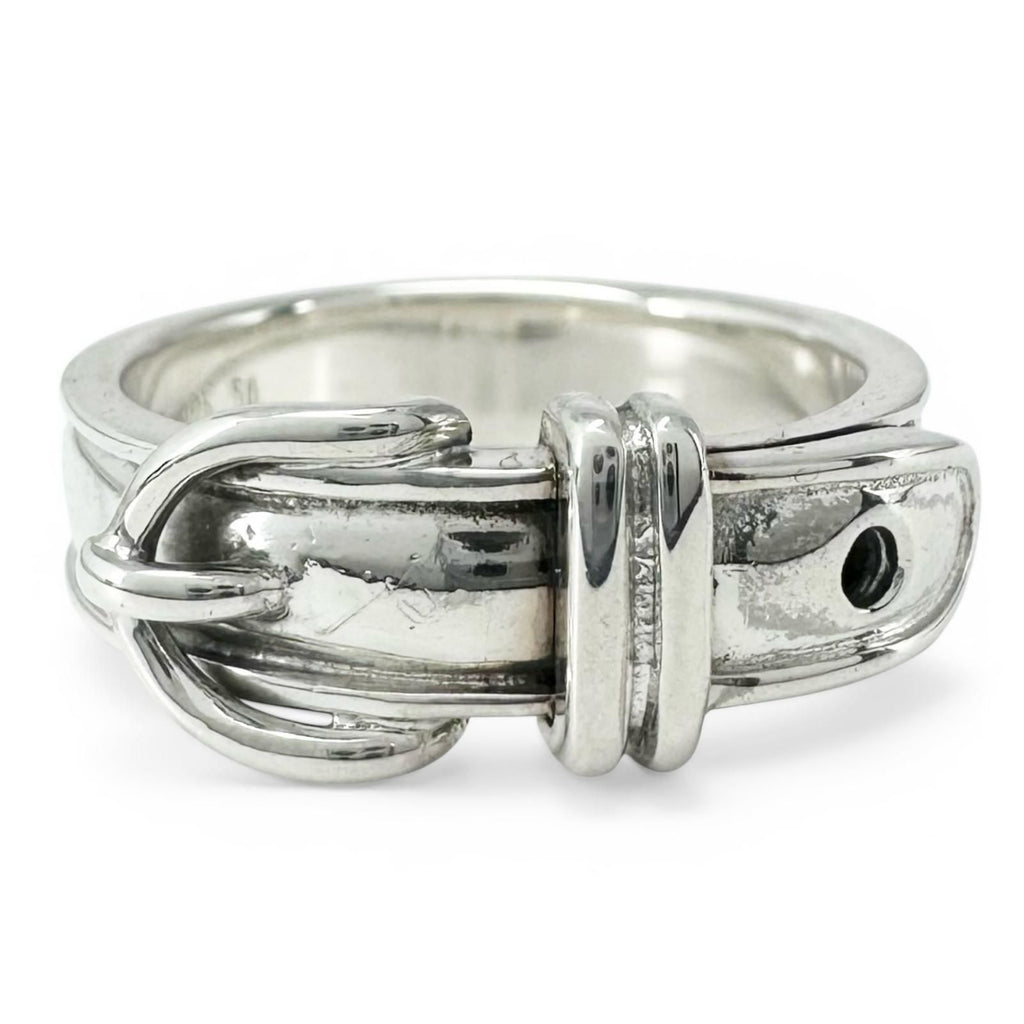 Hermes Vintage Ceinture Ring Silver
