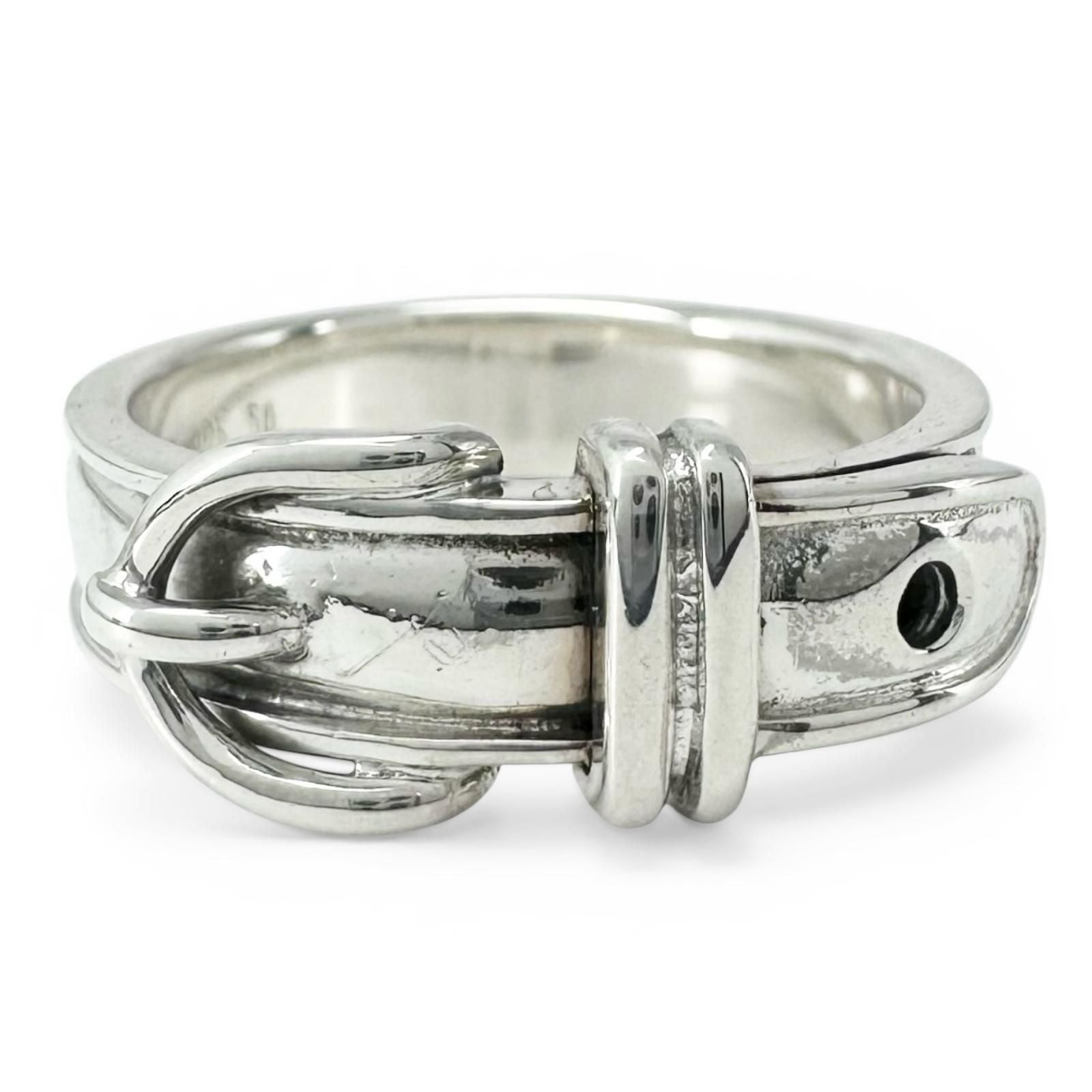 Hermes Vintage Ceinture Ring Silver