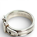 Hermes Vintage Ceinture Ring Silver