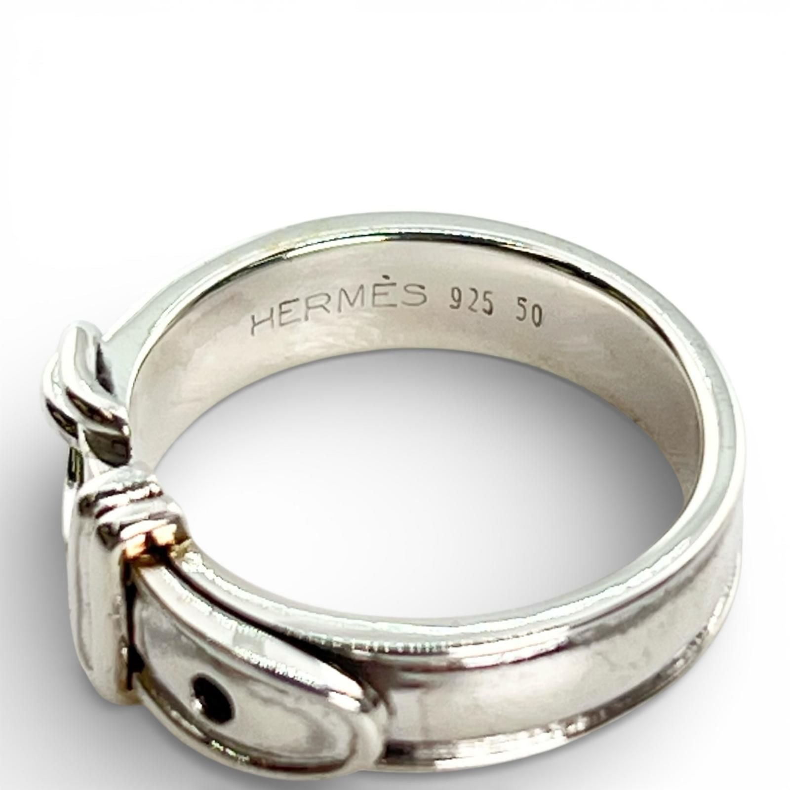 Hermes Vintage Ceinture Ring Silver