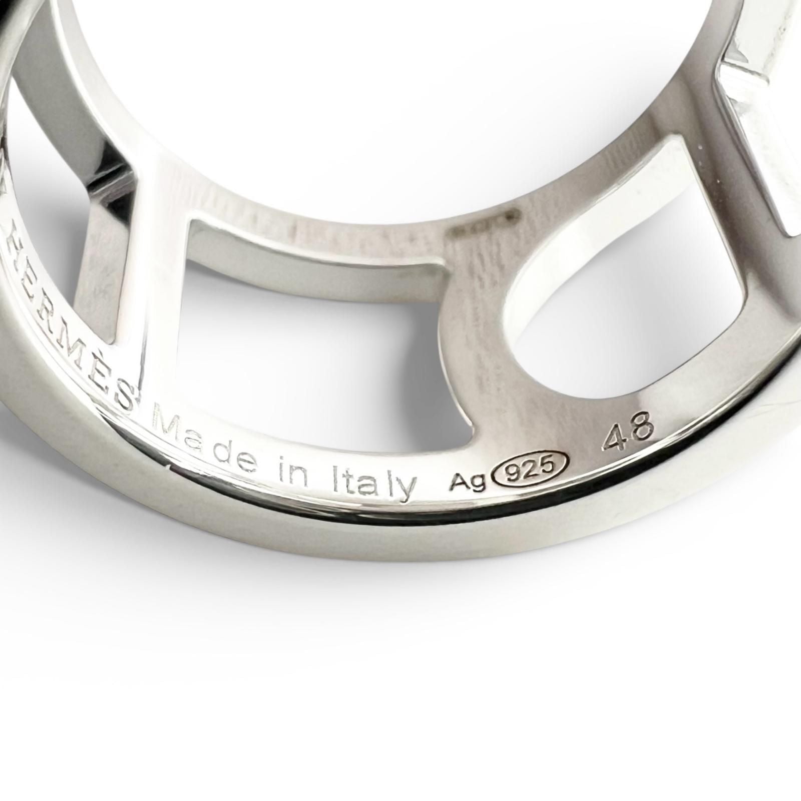 Hermes Chaine D'ancre Ring Silver