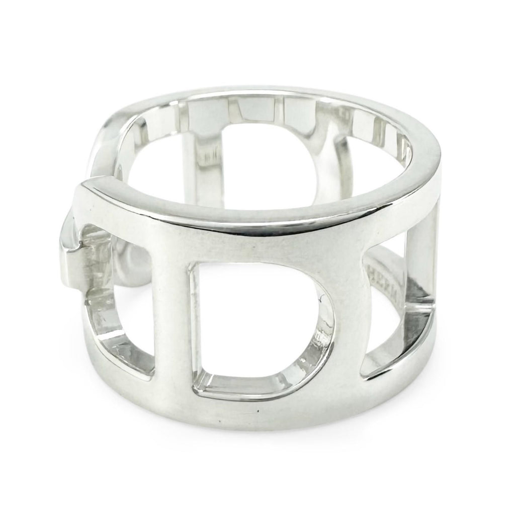 Hermes Chaine D'ancre Ring Silver