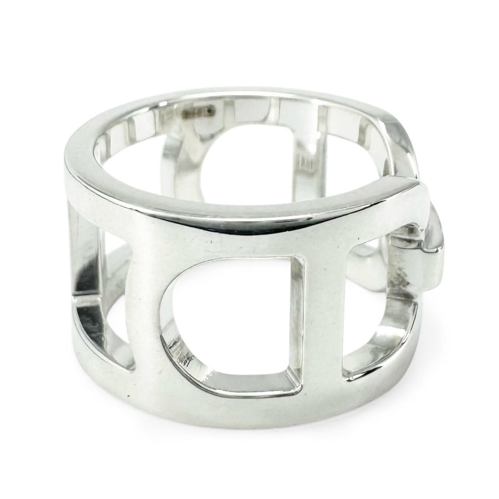 Hermes Chaine D'ancre Ring Silver