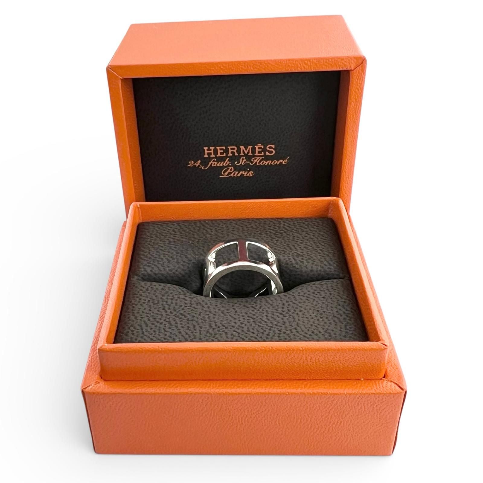 Hermes Chaine D'ancre Ring Silver