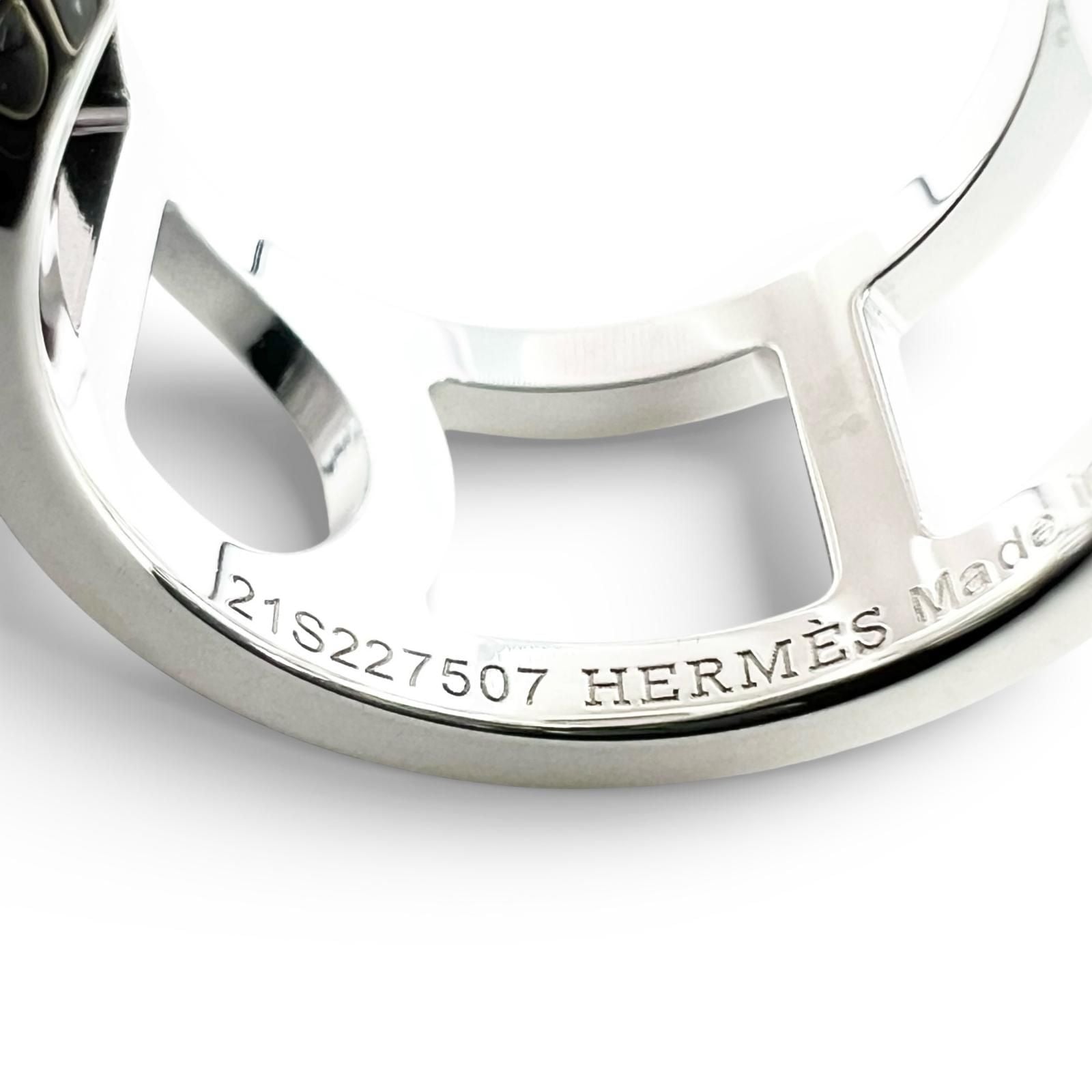 Hermes Chaine D'ancre Ring Silver