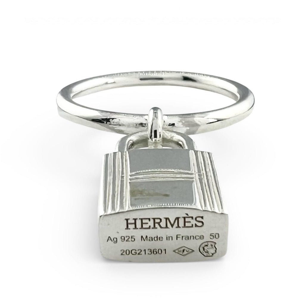 Hermes Amulet Cadena Ring Silver