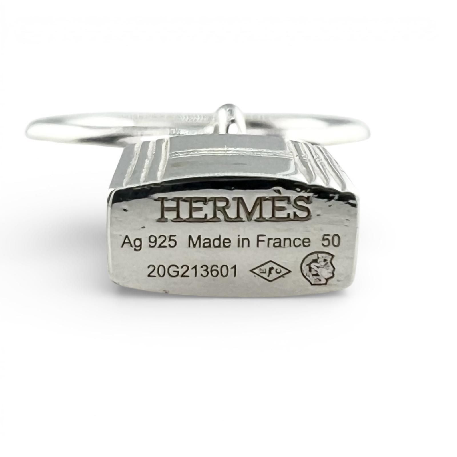 Hermes Amulet Cadena Ring Silver