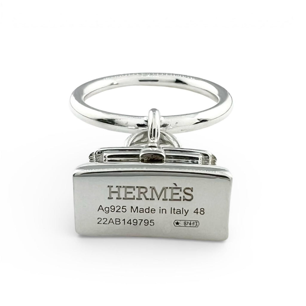 Hermes Kelly Amulet Ring Silver 48 Box Case