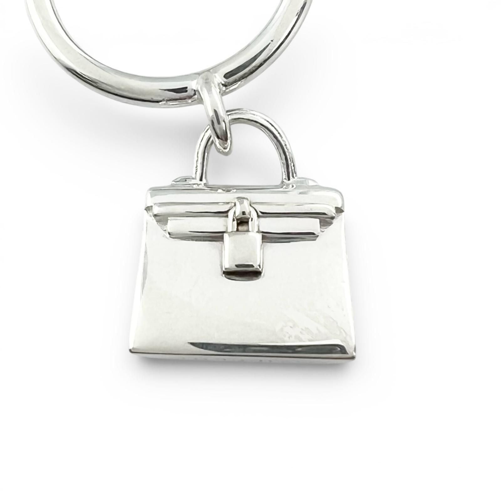 Hermes Kelly Amulet Ring Silver 48 Box Case