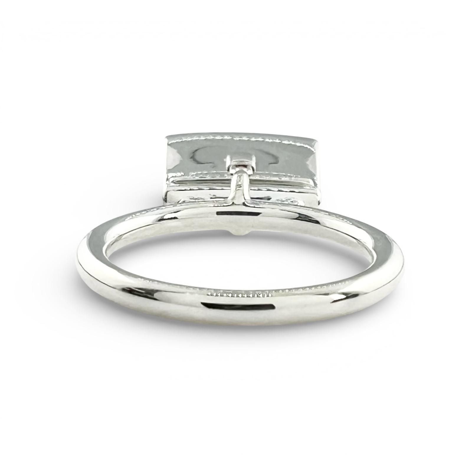 Hermes Kelly Amulet Ring Silver 48 Box Case