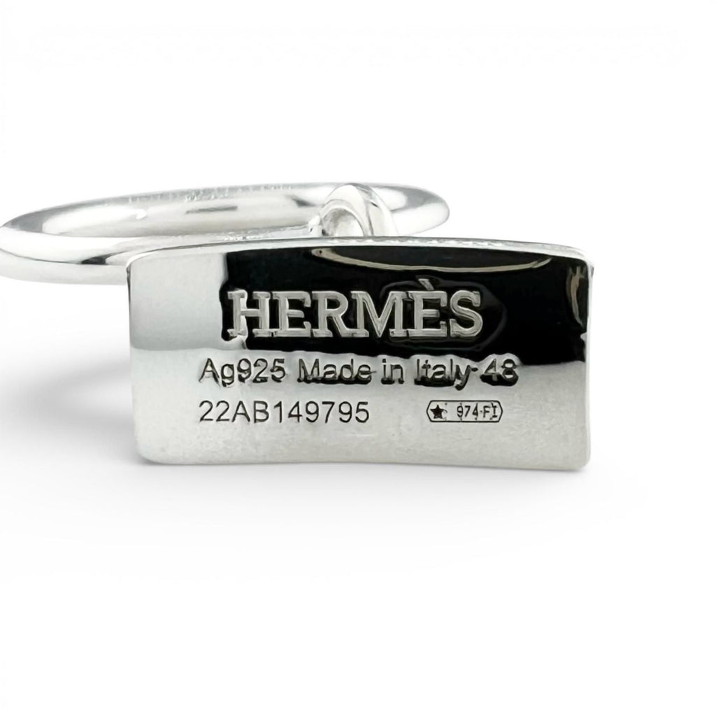 Hermes Kelly Amulet Ring Silver 48 Box Case