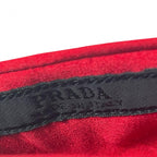 Prada Silk Blend Satin Flat Shoes le Monsieur Slip Ons Red — view 9