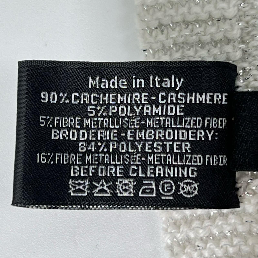 Chanel Cashmere Sequin Decoration Logo Scarf — view 6