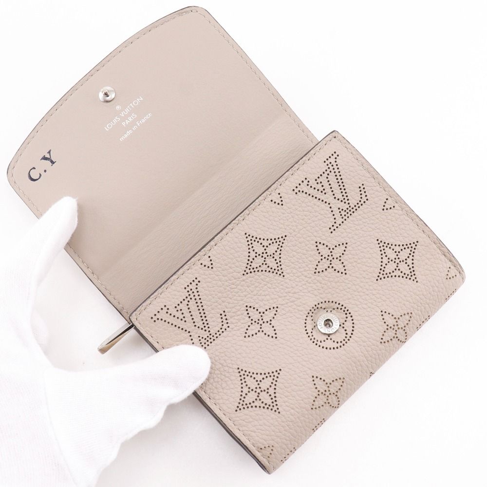 Louis Vuitton Portefeuille Iris Compact Monogram Mahina Gale Gray Bifold Wallet — view 6